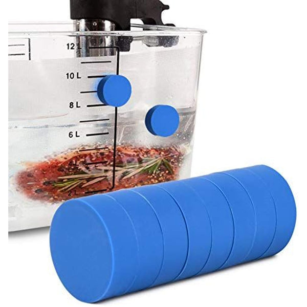 IMPRESA Sous Vide Clips & Magnets 10-Pack Blue Silicone - Secure Clamping with Silicone Sous Vide Clamps - Strong Holding Power for Bag Clips - Adjustable Magnet Slide for Precise Positioning - image 1