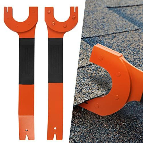 IMPRESA Pack of 2 Shingle Nail Puller - Safety Orange Ergonomic Comfort Grip & Roof Repair Tools - Magnetic Grip & Shingle Nail Remover - High-Contrast Orange Finish & Roofing Tool - image 1