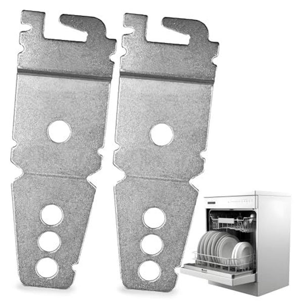 IMPRESA Undercounter Dishwasher Bracket Replacement - Easy Installation & Mounting Bracket - Durable Galvanized Steel & Dishwasher Anchor Clips - Pack of 2, 3 in x 1 in - image 1