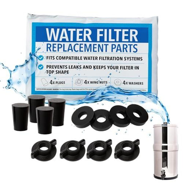 IMPRESA Gravity-Fed Water Filter Replacement Kit Compatible with Berkey, British Berkefeld Models - Silicone Water Filter Replacement Parts & Leak-Proof Seal - image 1
