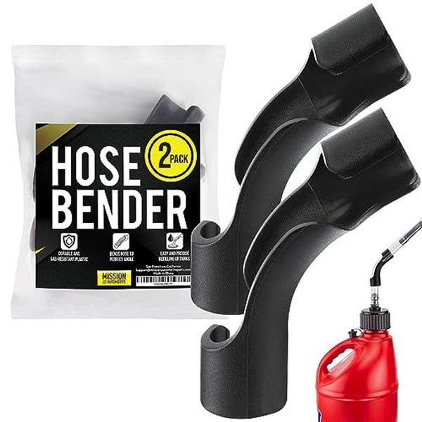 Mission Automotive Hose Bender - 2 Pack, Black Petroleum-Resistant Fuel Hose Bender - Gas Can Tube Bend & Kink Preventer - Compatible with VP, Sportsman & Rural King Gas Cans & Racing Accessories - image 1