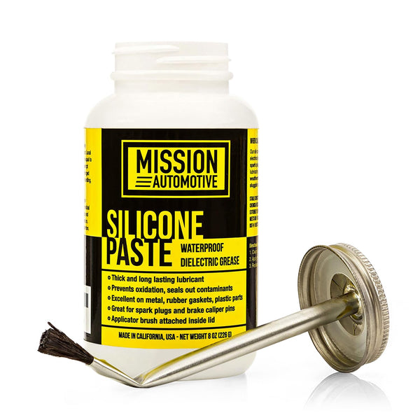 Mission Automotive Silicone Dielectric Grease Paste - 8 Oz Dielectric Grease for Electrical Connectors and Spark Plug Protection - Waterproof Clear Silicone Paste Automotive Greases and Lubricants - image 1