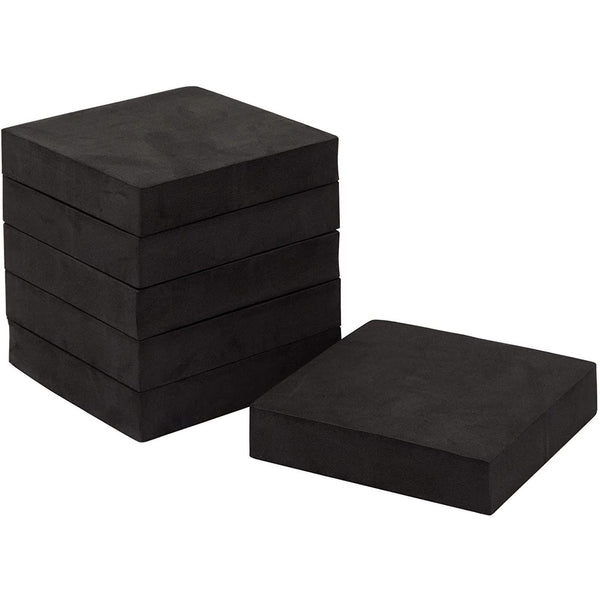 Stockroom Plus High Density Eva Foam Blocks for Washer & Dryer - Noise-Reducing Foam Block - Washing Machine Stabilizer - Non-Marking Spacers - 4 x 4 in, 0.8 in Thick, Pack of 6, Black - image 1