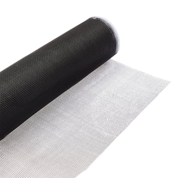 Stockroom Plus Fiberglass Screen Mesh Roll - Durable Fiberglass Mesh Barrier - Pet Proof Screen Barrier - cut-to-fit for Window Screening & Patio Doors - 59 in x 118 in, Black - image 1