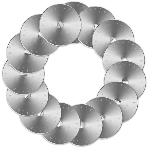 Premier Blades Rotary Cutter Blades for Fabric - Compatible with Fiskars, Olfa & Martelli - 45 mm, 15-Pack - Fabric Cutter Wheel & Rotary Blade Replacement for Quilting & Sewing Projects - image 1