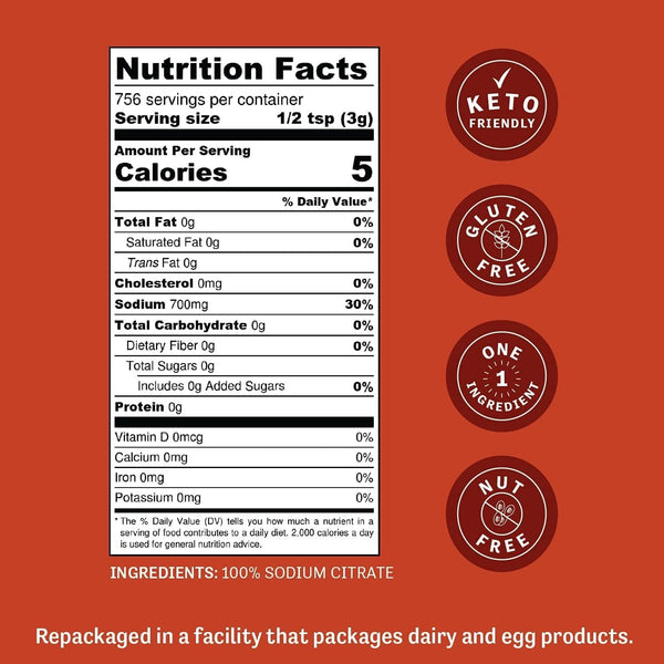 Judee's Gluten Free Sodium Citrate Powder - Cheese Sauce Emulsifier - Prevents Curdling - Keto Friendly & Molecular Gastronomy - 5 lb - Pack of 9 - image 1