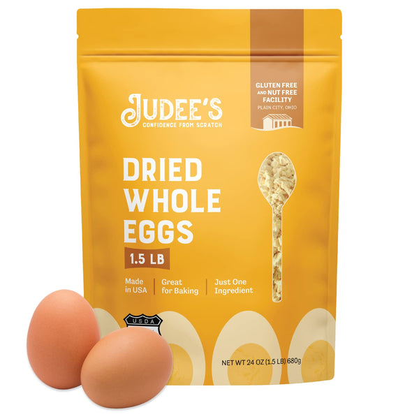 Judee's Gluten Free Dried Whole Egg Powder - Gluten-Free Egg Substitute for Baking - Protein Powder for Cooking - 1.5 lb Pouch - image 1