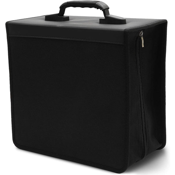 Juvale DVD Storage Binder Case - 400-Disc Capacity, Black Faux Leather & Nylon - Disc Binder & CD Holder, DVD Case Organizer & Movie Storage - image 1