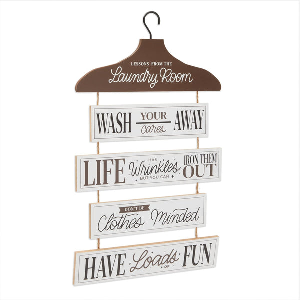 Farmlyn Creek Laundry Room Organization Sign - 12 x 20 in, Black Rustic Farmhouse - Laundry Wisdom Sign, Rustic Farmhouse Decor & Wall Decor - image 1