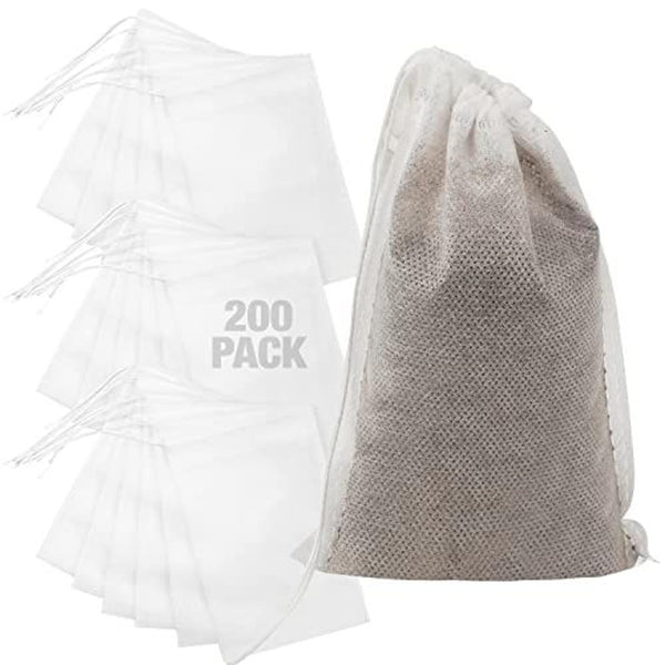 IMPRESA Non-Woven French Press Filter Bags 200-Pack - Versatile Tea Strainers for Loose Tea & Mason Jar Brewing - Disposable Coffee Bags for French Press - Cold Brew Filters with Drawstring Seal - image 1
