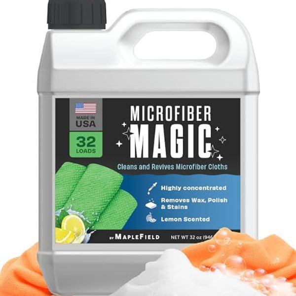 Maplefield Concentrated Microfiber Detergent - Deep Cleaning Power & Cleaning Liquid for Microfiber Cloths - Refreshing Lemon & Towel Laundry Detergent - 32 Fl Oz, Pack of 1 - image 1