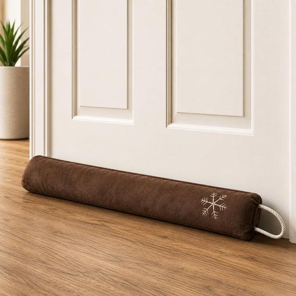 Simply Genius Long Brown Doorstop Snake - 36 in, Brown, 2-Pack - Weighted Under Door Draft Stopper & Draft Guard for Entryway - image 1