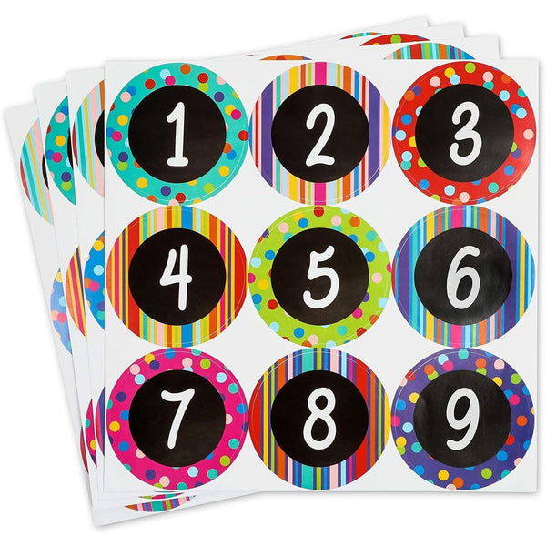 Bright Creations Number Spot Marker Stickers - Stickers by Number in Order for Line-Up - Round Digit Floor Labels for Classroom - Numeric Dot Labels & Floor Spots - 4-Inch Pack of 36 - image 1