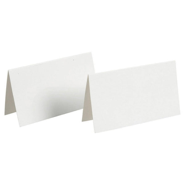 Best Paper Greetings 100 Pack Table Place Cards for Table Setting, Blank Name Note for Wedding, Baby Shower, Events, Reserved Seating, White Seating Cards for Banquets (3.5 x 2 in) - image 1