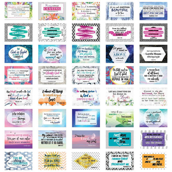 BEST PAPER GREETINGS Scripture Cards with Bible Verses - Prayer Board Supplies & Scripture Stationery - Envelope Stuffer Gifts & Bible Note Cards - 3 x 2 in, Pack of 40, Multicolor - image 1