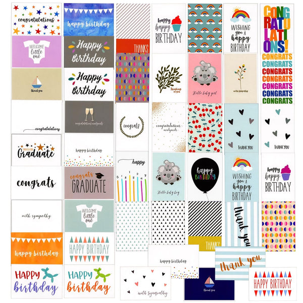 Best Paper Greetings Assorted Greeting Cards - 48-Pack, Multicolor, Blank Inside, 4 x 6 In - Multi Occasion Cards for Birthday, Wedding & Thank You - image 1