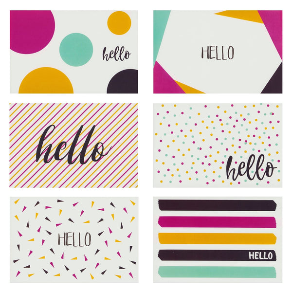Best Paper Greetings Hello Cards - 4x6 in, 48 Notecards & Envelopes - Multicolor Modern - Blank Inside for Thinking of You & Just Wanted to Say Hi - Hello Note Cards Set - image 1