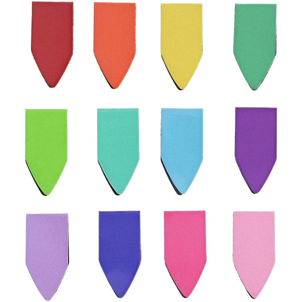 72 Pack Rainbow Arrow Magnetic Bookmarks - Bulk Mini Magnet Page Clip Markers for Reading - 12 Colors (1 x 0.5 in) - image 1