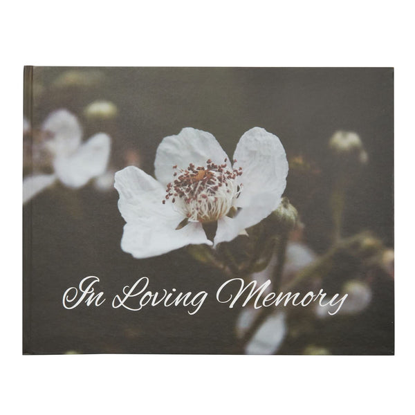 Faithful Finds Hardcover Funeral Guest Book - Memorial Service & Celebration of Life Guest Book - Floral Cover with Praying Hands Design & Memorial Register for Funeral - 94 Pages - 11 x 8.5 in - image 1