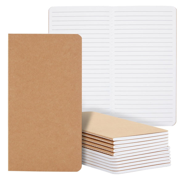 Paper Junkie Bulk Kraft Paper Notebooks - H5 (4.4 x 8.26 In), 12-Pack Soft Cover Kraft Brown - Lined Travel Journal & Creative Writing Notebook - image 1