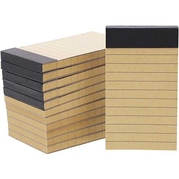 Paper Junkie List Notepad - 4.2 x 2.4 In, Brown, 12-Pack, Soft Cover - Tiny Pocket Notebook for To-Do Lists & Quick Notes - image 1