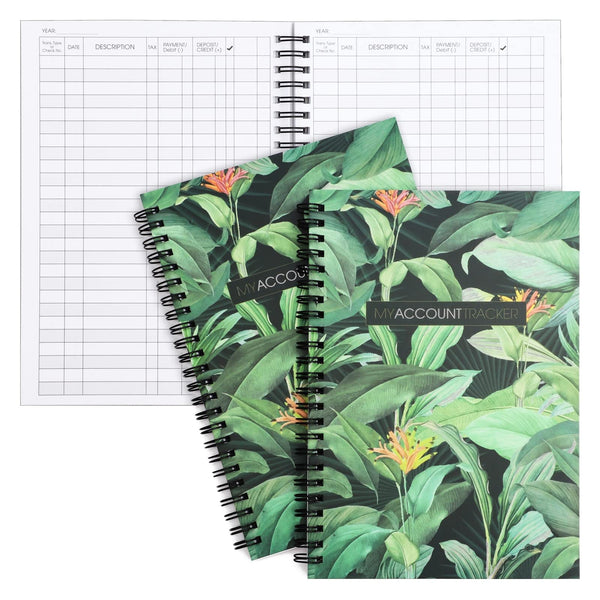 Paper Junkie Ledger Book - 8.5 x 6.25 In, Multicolor, Pack of 2, 100-Page - Bookkeeping Record & Check Register for Income & Expense Log - Budget & Cash Book for Small Business & Personal Checks - image 1