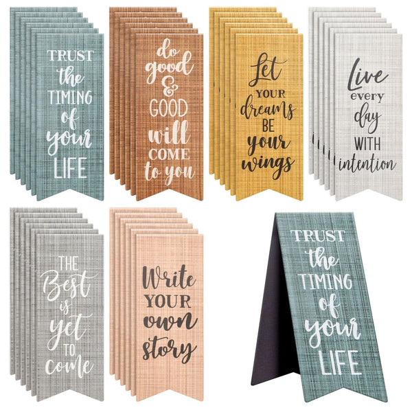 36-Pack Inspirational Magnetic Bookmarks for Women with Motivational Quotes, Bulk Magnet Page Clips for Students, Teachers, Office, Reading, 6 Designs (2.5x1 in) - image 1