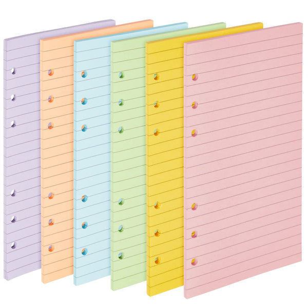 Paper Junkie A6 Planner Inserts & Refill Paper - 3.75" x 6.85", 240 Sheets/480 Pages, 6 Pastel Colors - A6 Paper Refill for 6-Ring Planner Binder & Refillable Notebook - image 1