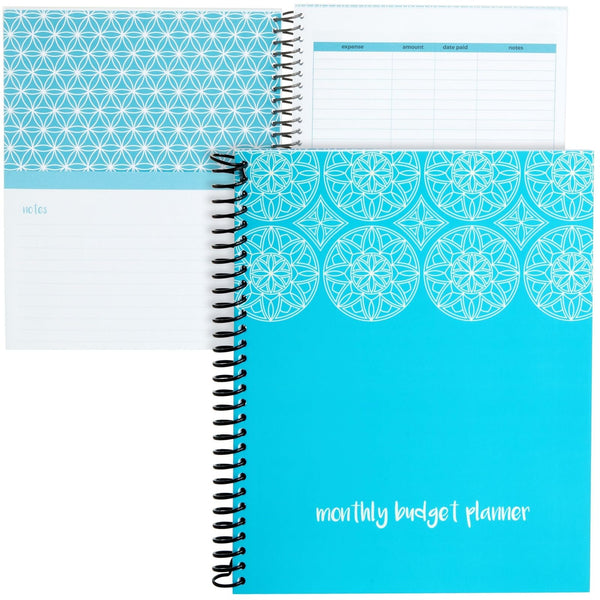 Paper Junkie Budget Planner 2026 - 8 x 10 In, Blue - Expense Tracker Notebook - Bill Organizer with 24 Pockets - image 1