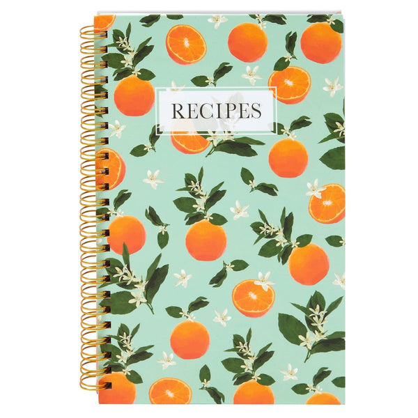 Pipilo Press Blank Recipe Book to Write in Your Own Recipes, 120 Pages, 8 Sections, Floral and Orange Theme, Laminated Hardcover (5.5 x 8.5 In) - Cook Books Blank - image 1
