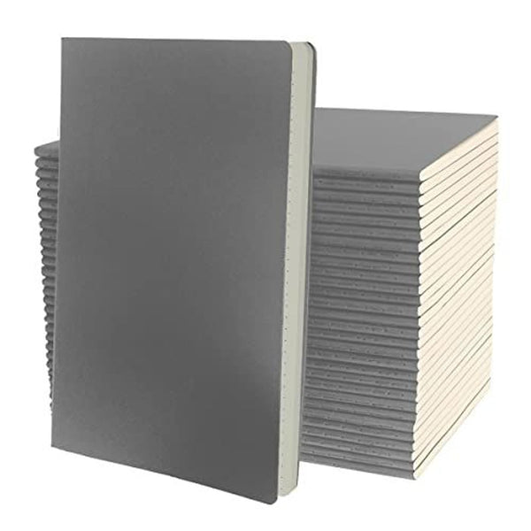 Simply Genius A5 Dotted Notebook - Styled Gray Dotted Notebooks - On-the-Go Travel Journal - Gray Softcover, Pack of 30, 92 Pages - image 1