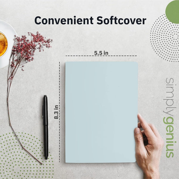 Simply Genius Journaling Notebooks - A5, Light Blue, 30 Pack, Softcover Travel Notebook - College Ruled, 92 Pages, Rounded Corners - image 1