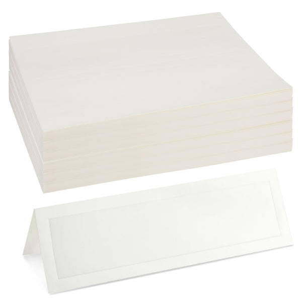 Blank Foldover Place Cards - Printable Cardstock for Inkjet & Laser - Wedding Seating Chart & Buffet Label - Table Name Card & Name Tag - 3.5 x 11 in, White, Pack of 60 - image 1
