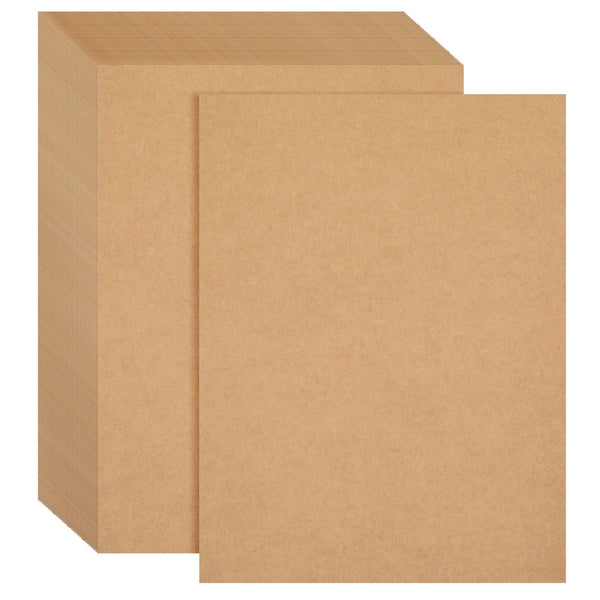 96 Sheets Brown Kraft Cardstock Paper 176GSM for Crafts, Invitations, Menus (8.5 x 11 In) - image 1