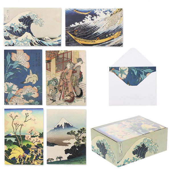The Gifted Stationery Assorted Greeting Card Box - Blank Interior Note Cards & Envelopes - Hokusai Japanese Stationery for Thank You & Birthday Notes - All-Occasion Greetings - 36 Count, 3.5 x 5 In - image 1