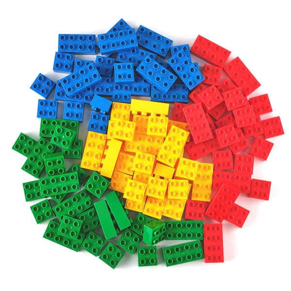 Strictly Briks Building Toy Big Blocks - Compatible with Lego Duplo Set for Toddlers & Kids Creative Play & Learning, 108 Set/ Basic Colors - image 1