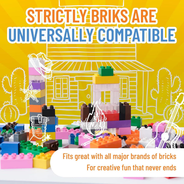 Strictly Briks Building Blocks Set - Toddler Blocks Ages 3-5 - Compatible with Lego Sets & Kids Building Kits - Durable Learning Toy - 84 Pieces, Multicolor - image 1