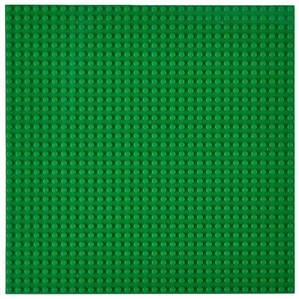 Strictly Briks Stackable Baseplate - Sturdy Platform for Brick Building Set - Versatile Green Baseplate for Building Blocks & Toy Sets - Ideal as Brick Display & Table Mat - 10 x 10 in, Green - image 1