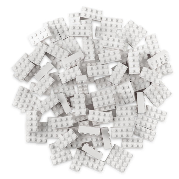 Strictly Briks Classic Bricks Starter Kit - Creative Building Blocks Set - Stackable White 2x4 Kids Blocks - Compatible with Major Brick Brands - 96 Pieces, White - image 1