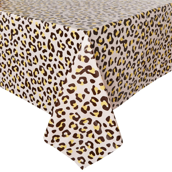 Sparkle and Bash Cheetah Print Tablecloth - 54 x 108 in, 3 Pack - Safari Tablecloth & Cheetah Backdrop for Leopard & Animal Print Party Decorations - image 1