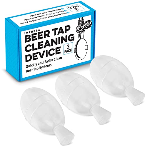 IMPRESA 3 Pack Draft Beer Tap & Keg Cleaning Kit – Ball Device, Plug Alternative, Line Faucet Cleaner - Beer Tap Cleaning Kit - Liquid Line Cleaner - image 1