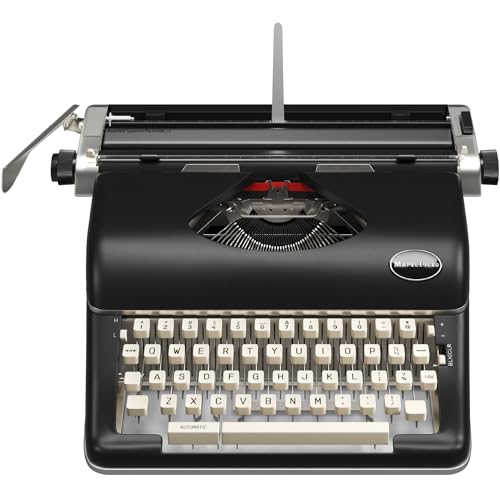 Maplefield Vintage Manual Typewriter - Quiet Mechanical Typing & Office Supplies - Decorative Desk Accessories & Vintage Decor - Author Gift & Writing Inspiration - Black - image 1
