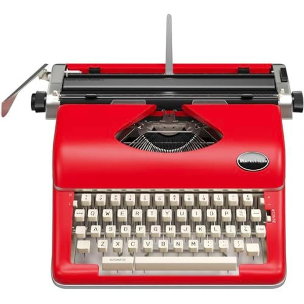 Maplefield Vintage Manual Typewriter Machine - Red Typewriter for Writers & Authors - Antique Desk Decor & Office Accessory - Compact Design & Easy Setup - image 1