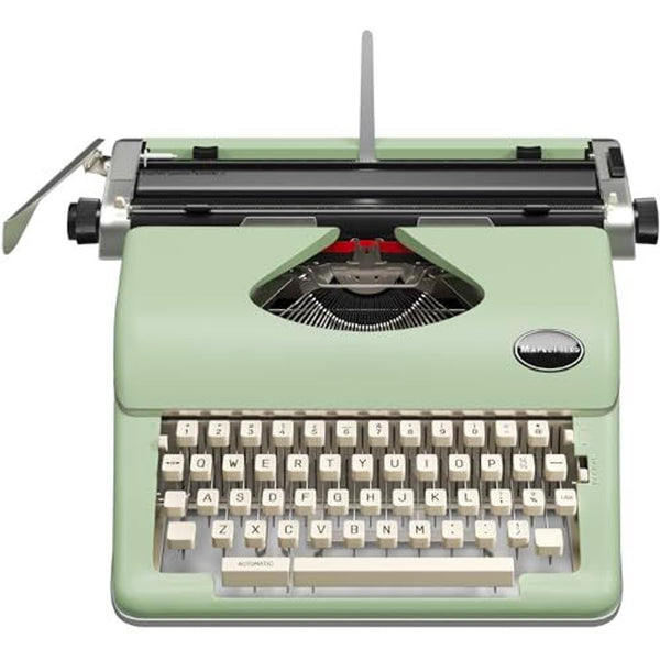Maplefield Manual Typewriter - Old Fashioned Style & Office Decor & Stationery - Accepts Standard 8 x 11 in Typewriter Paper - Green, 8 x 11 in - image 1