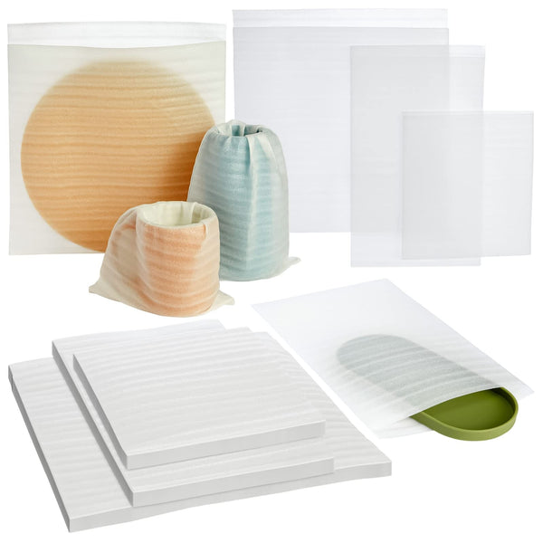 Okuna Outpost Foam Packing Pouches - 75 Pack Cushioning Foam Wrap for Glass & Dish Protection - Versatile Packing Materials - Fits Moving Boxes & Storage Containers - 3 Sizes, White - image 1
