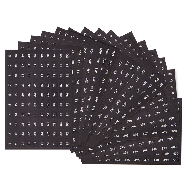 Stockroom Plus Rectangular Number Stickers - 4000 ct Tiny Label Dots & Planner Stickers - 1-500 Number Labels for Food & Inventory - Bulk Sequential Adhesive Dots - 0.35x0.2 in, Black & White - image 1