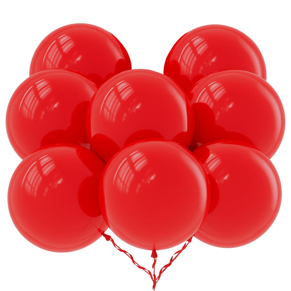Prextex Red Giant Balloons - 8 Jumbo 36" Red Balloons for Photo Shoot, Wedding, Baby Shower, Birthday Party, and Event Decoration - Strong Latex Big Round Balloon - Helium Quality, 36 Inch Balloon - image 1