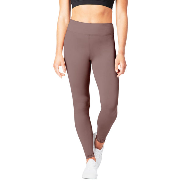 SATINA Womens High Waisted Pants - Workout, Yoga Leggings for Regular and Plus Size Women, 3 Inch Waistband, Mauve, One Size, Straight - image 1