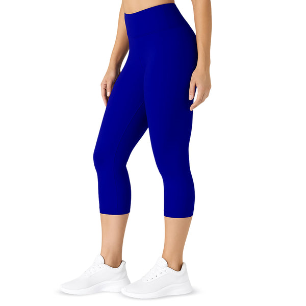 SATINA High Waisted Capri Leggings for Women - Capri Leggings for Women - High Waist for Tummy Control - Royal Blue Capri Leggings for -3 Inch Waistband (Plus Size, Royal Blue) - image 1