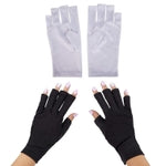 Glamlily Fingerless UV Nail Gloves - UV Protector Gloves for Gel Nail Lamps & Sun Protection - Driving & Outdoor Sun Shiel...